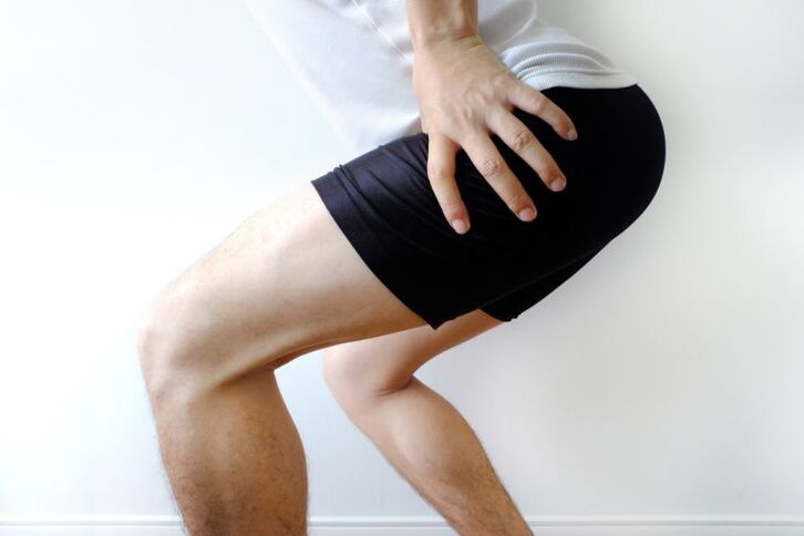 Pain in the hip joint due to osteoarthritis